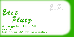 edit plutz business card